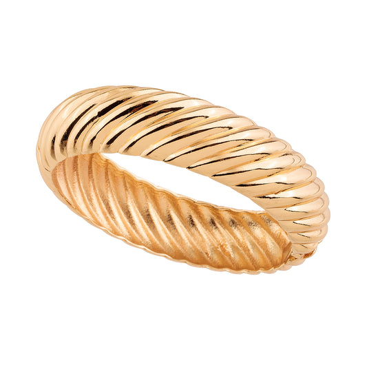 Pulseira Bracelete Detalhes Torcido Dourado